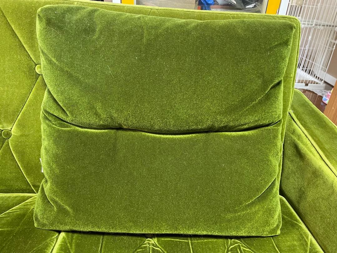 カリモク60 ロビークッション　モケットグリーン　2個