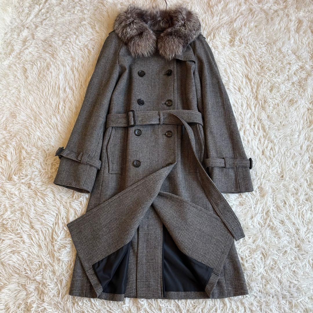 希少✨マカフィー 定価¥8.5万3WAY ウール100 フォックスファーコート