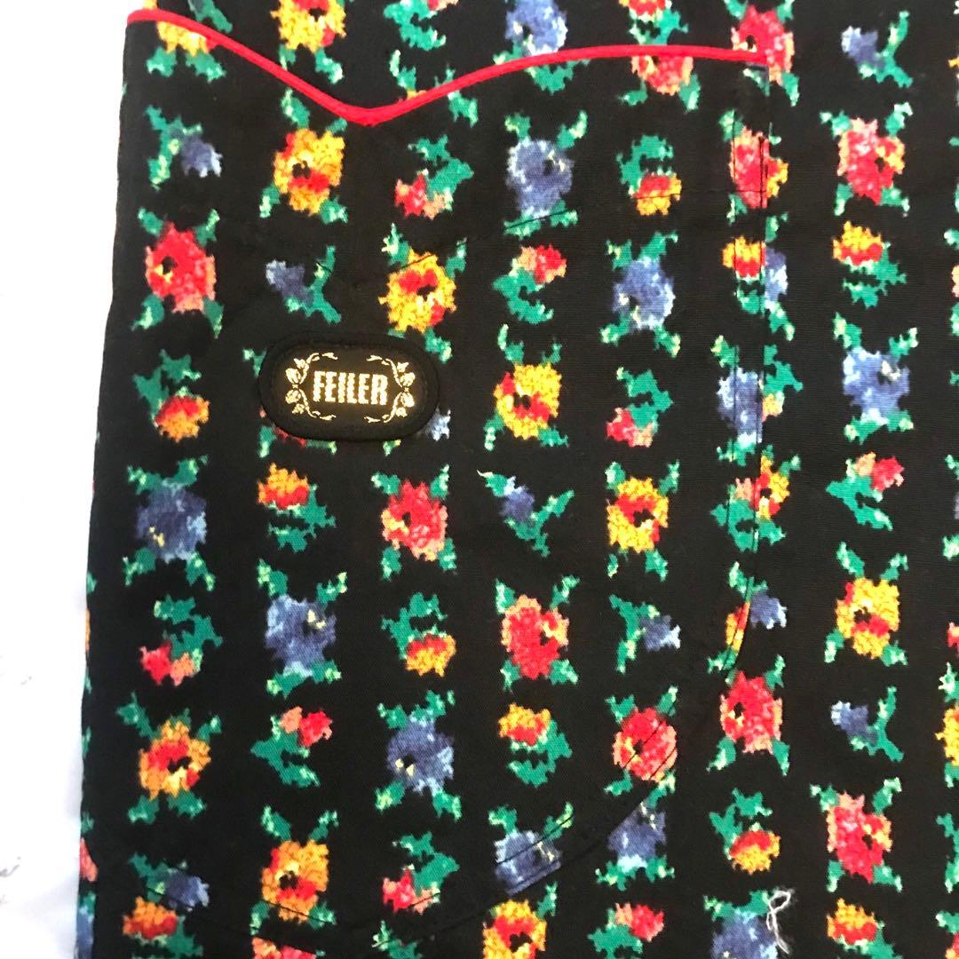 【新品未使用品】★Feiler フェイラー　レア物　★総花柄　黒
