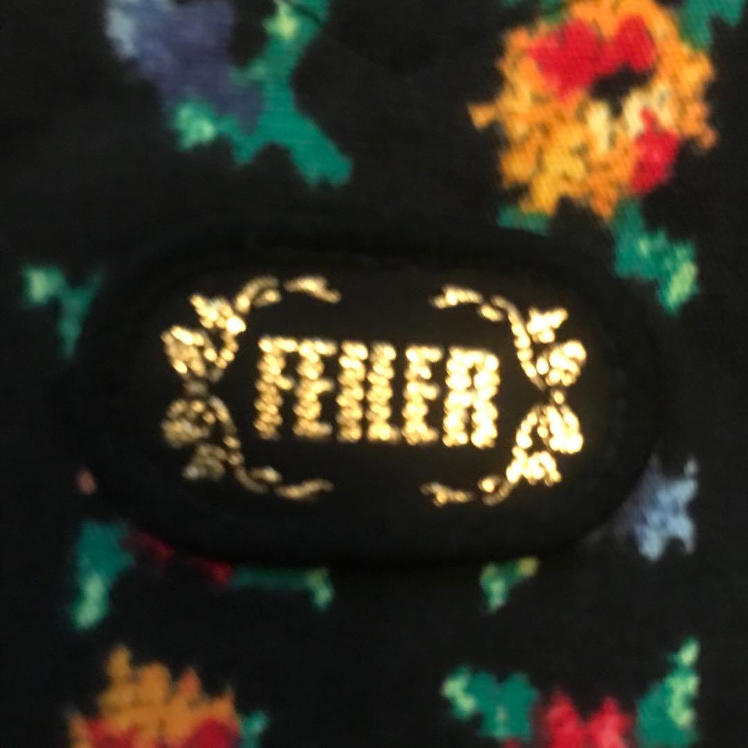 【新品未使用品】★Feiler フェイラー　レア物　★総花柄　黒