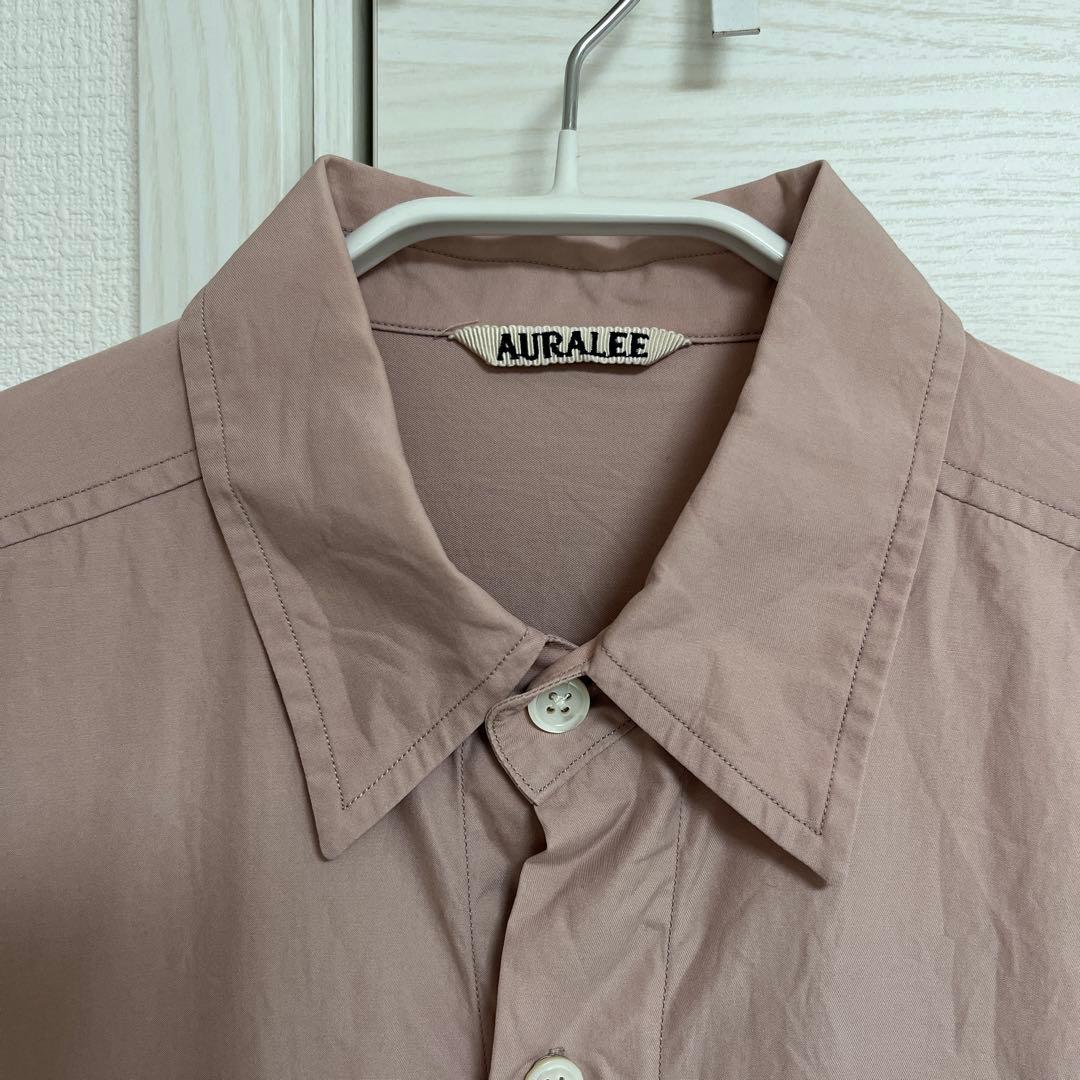 トップス AURALEE WASHD FINX TWILL BIG SHIRTS