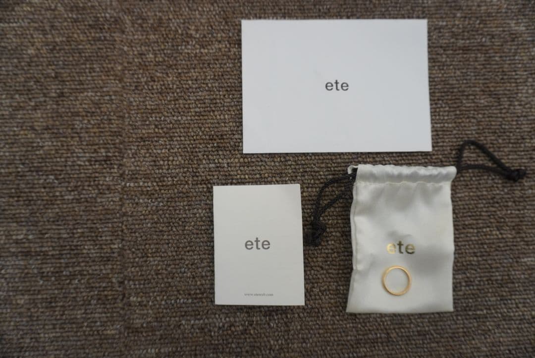 ete リング・エターナル・指輪 ポーチ付き・品質証明書と封筒付き美品