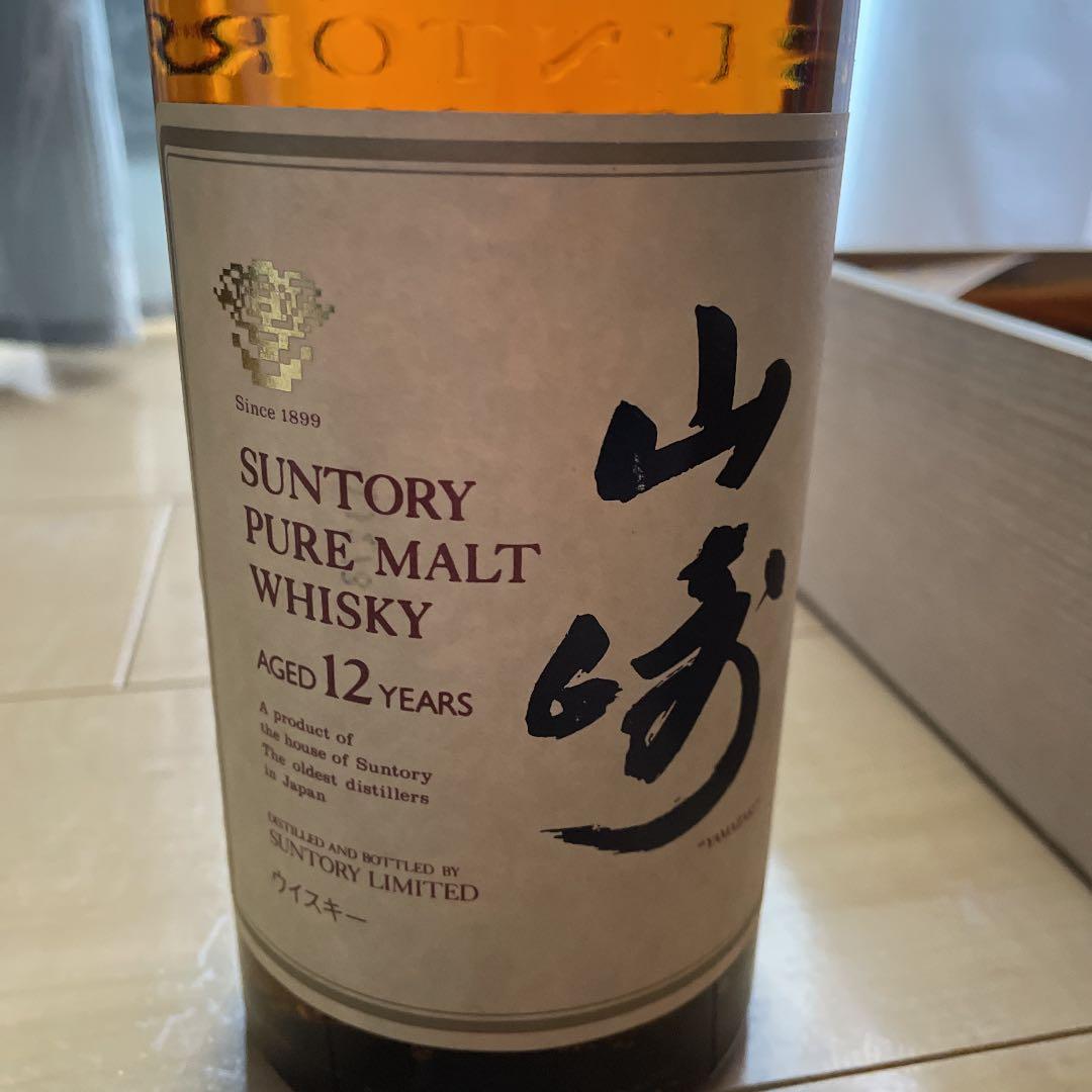 サントリー山崎12年ピュアモルトウィスキー木箱付き