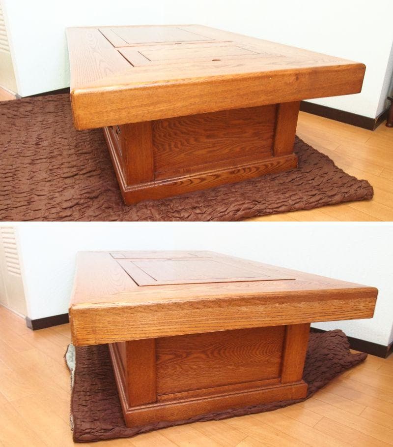 【美品】関西火鉢 囲炉裏テーブル 欅(ケヤキ) 無垢 燗銅壺 他付属品多数 家具