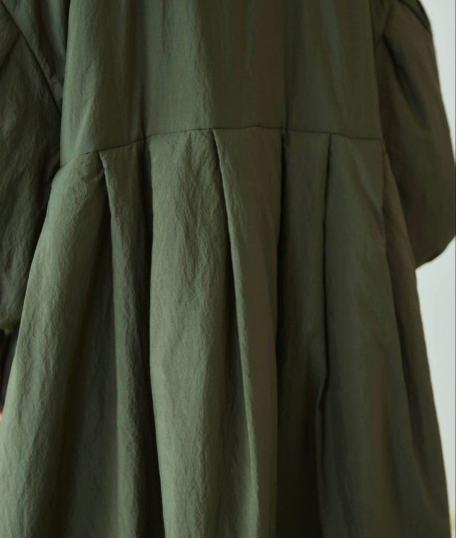 Libra Cue 中綿ロングコート オリーブ バルーン袖 防寒 フリー