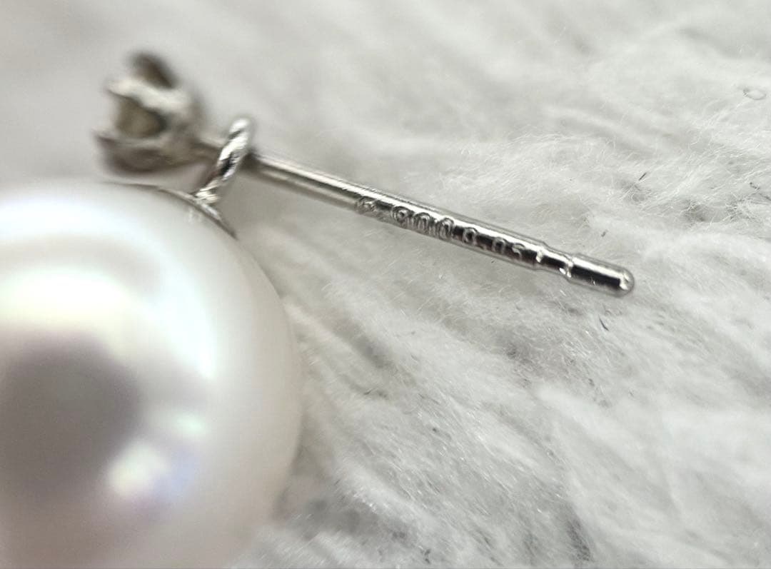 ク*ラ様 美品花珠級強テリアコヤ真珠ダイヤモンドピアスpt900プラチナ2WAY