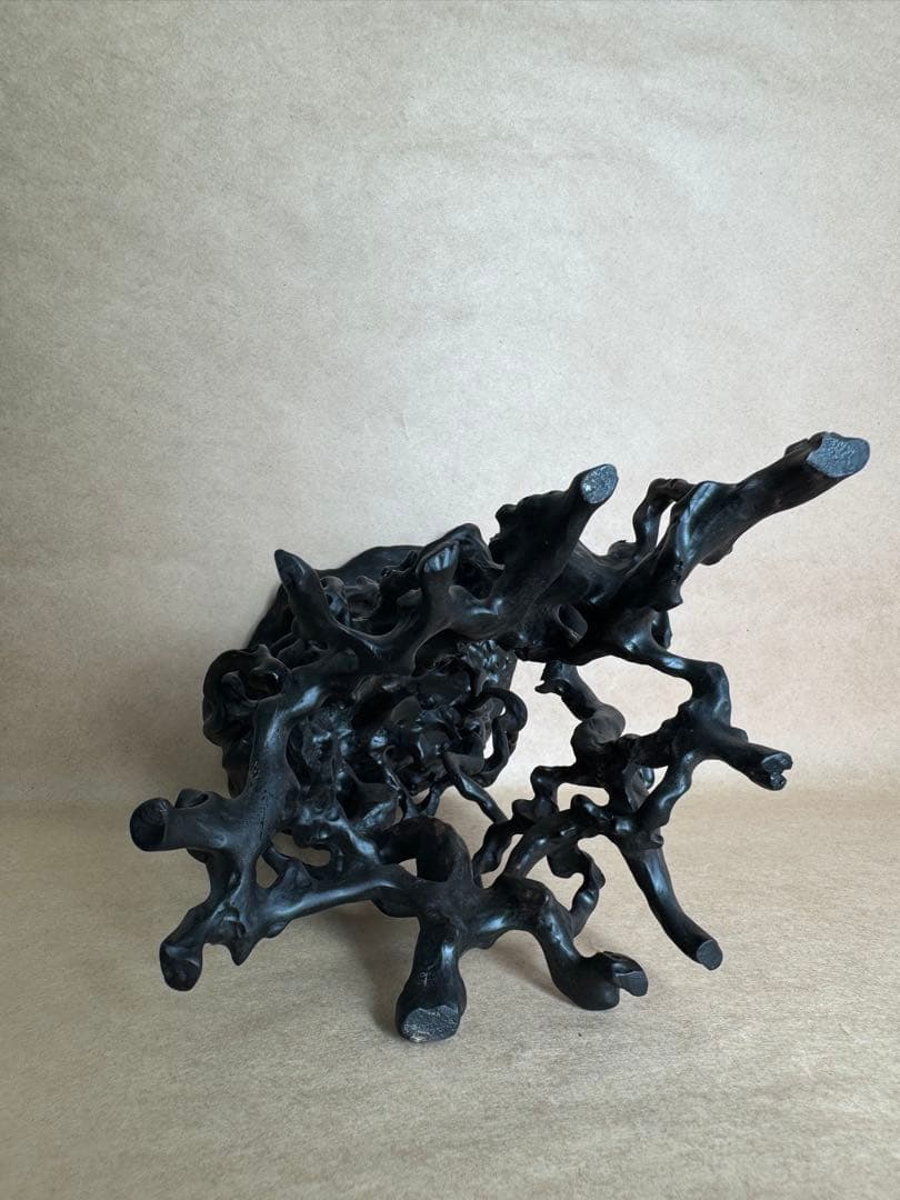 根卓・天然木・繊細彫・黒檀・縞黒檀・雑木・ 盆栽卓・無垢材・花台・小品盆栽