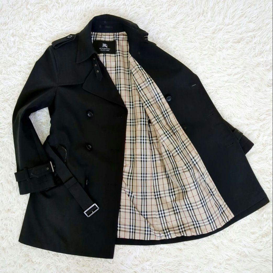 美品✨️バーバリーブラックレーベル トレンチコート ノバチェック ベルト付 M