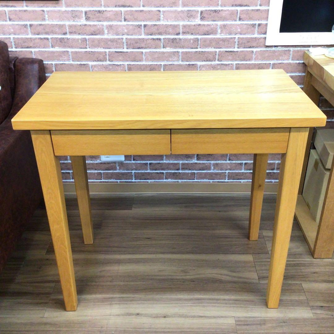 MUJI 無印良品 デスク タモ材 幅80 ナチュラル USED 展示品 引取可