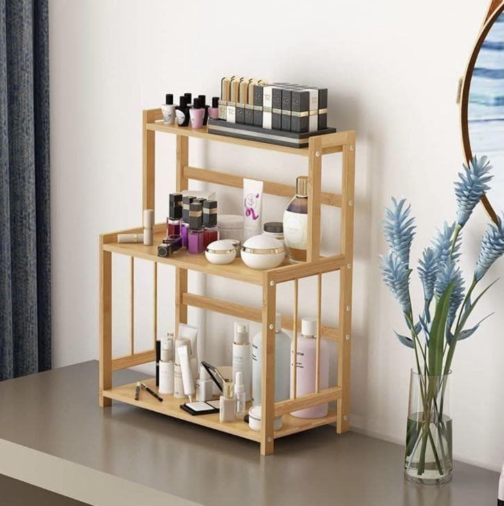 ❤3段式で超大収納・高さ調整OK❣お洒落でナチュラルな天然竹製♪❤収納ラック