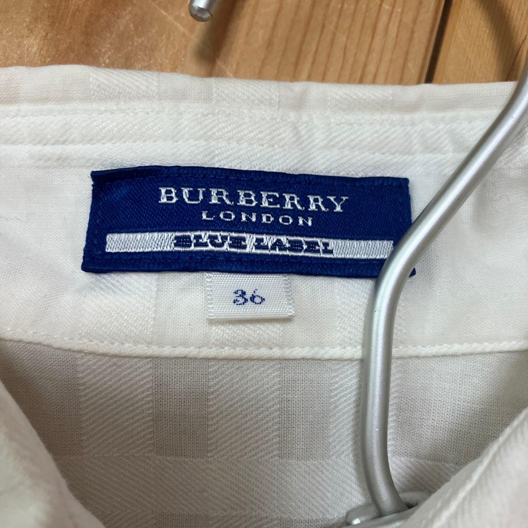 BURBERRY リボン付きシャツ 36 ホワイト