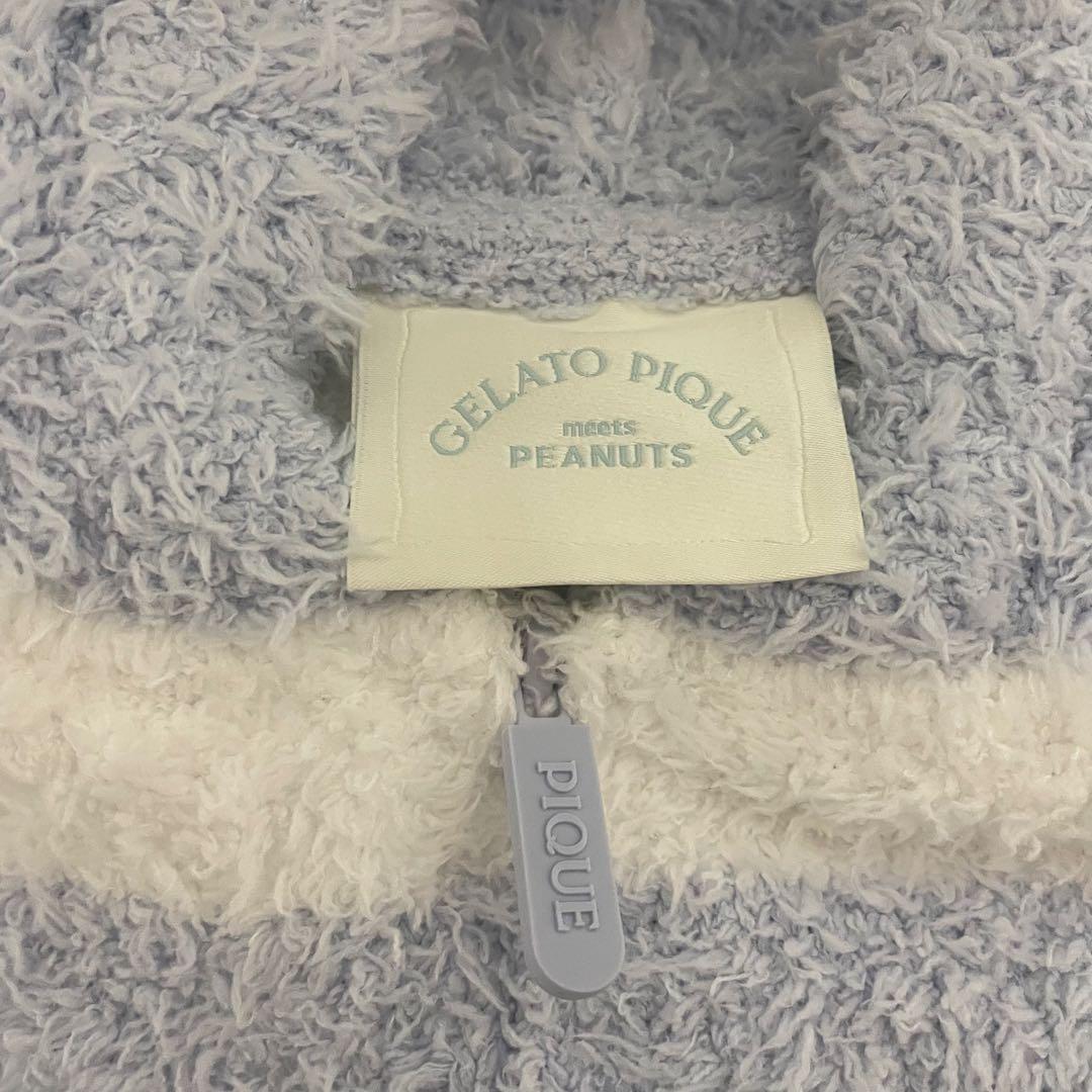 ジェラートピケ　スヌーピー　オリジナルアート ジャガードパーカー　S-Mサイズ