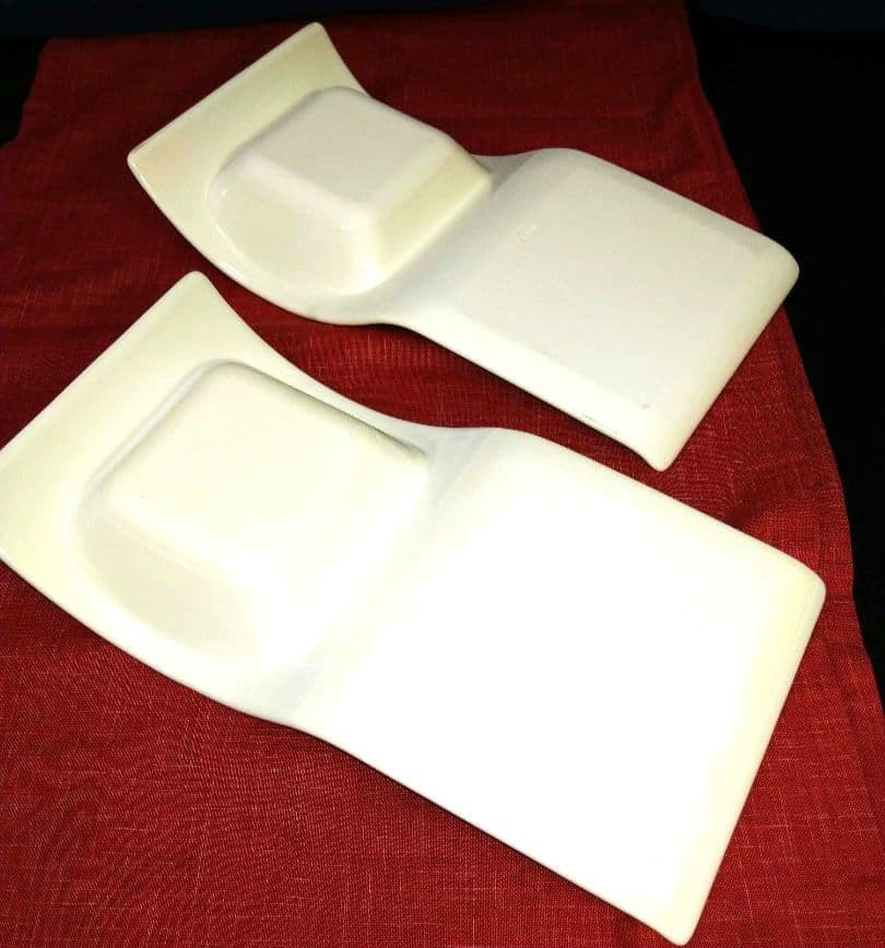 ♥素敵な豪華演出♥高級ホテル風・ウエーブ長皿　有田焼・峯山皿♥オリジナル1組