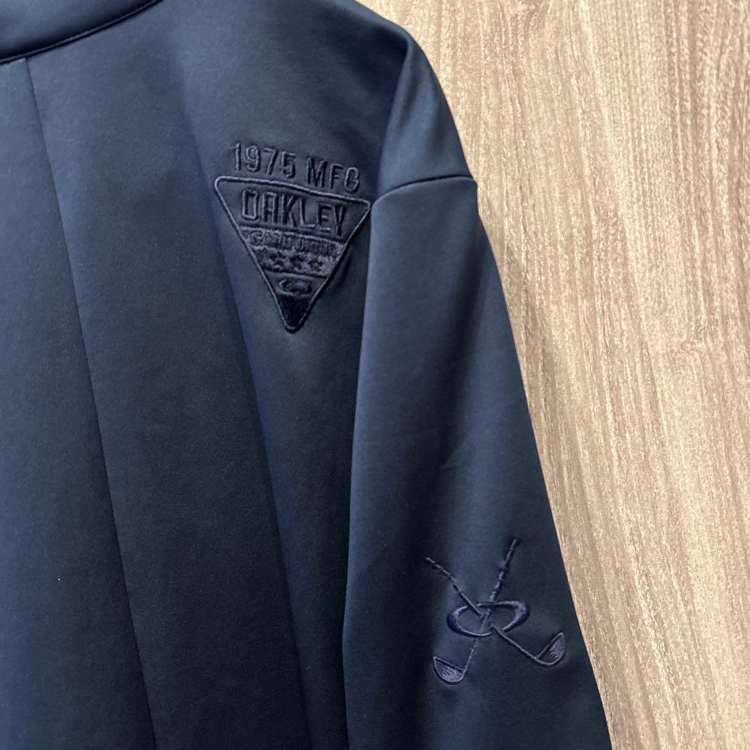 【美品】OAKLEY ゴルフウェア 上下セットアップ ジャージ 刺繍ロゴ 古着
