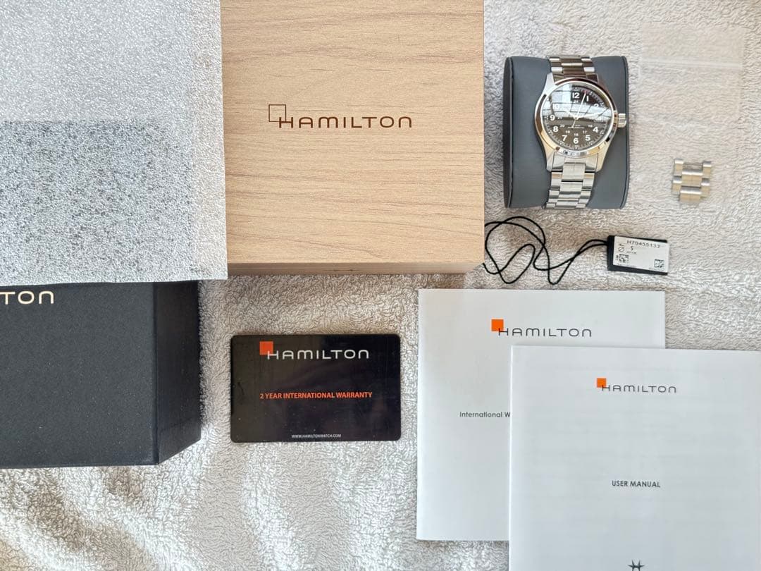 【極美品】ハミルトンカーキフィールド38mm自動巻ミリタリーH70455133