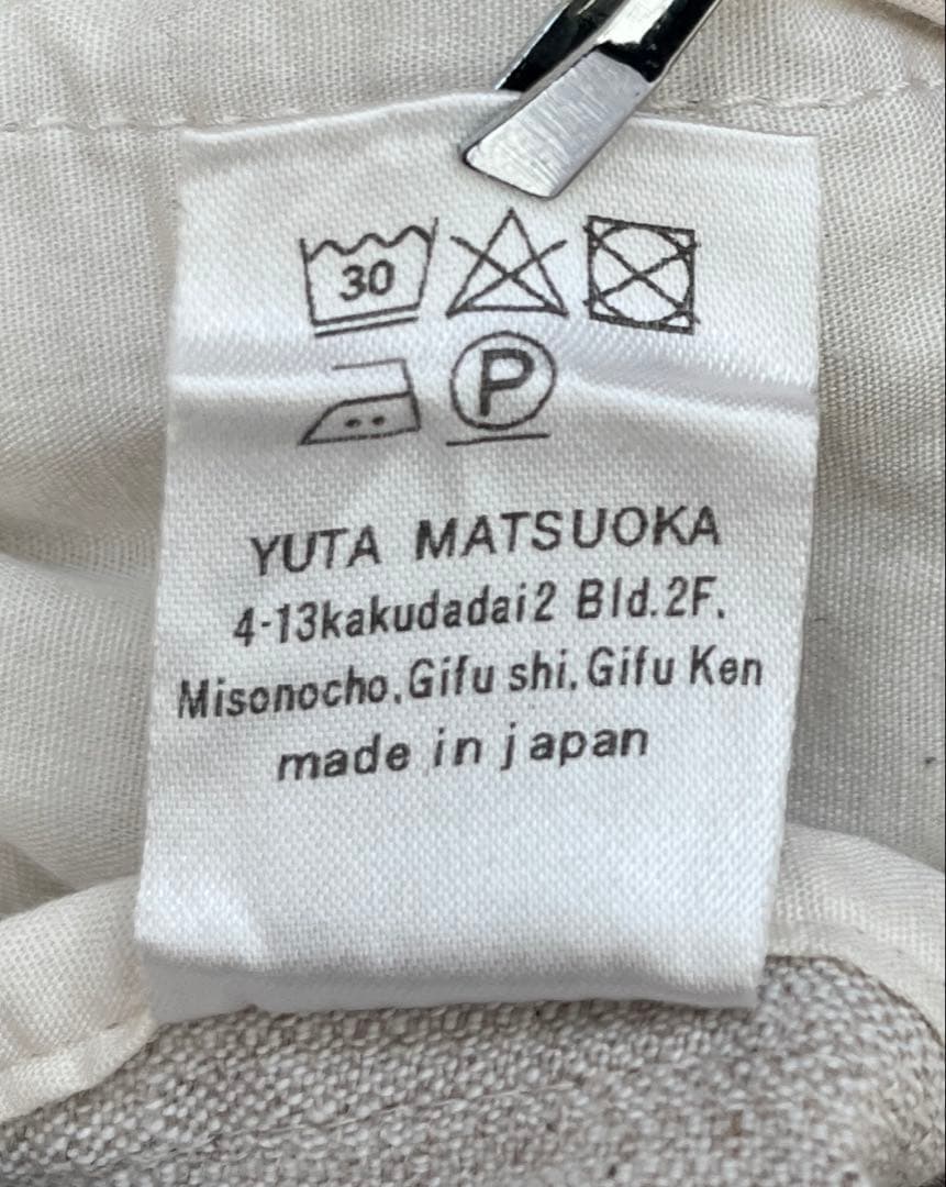 YUTA MATSUOKA コットンリネンクロップドパンツストライプパンツ