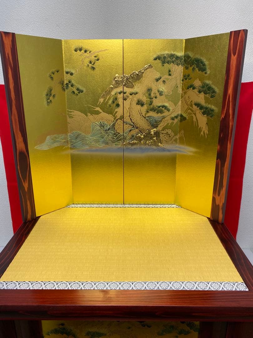 東京久月　五月人形　家紋付き着用兜飾り収納セット・着用できる兜