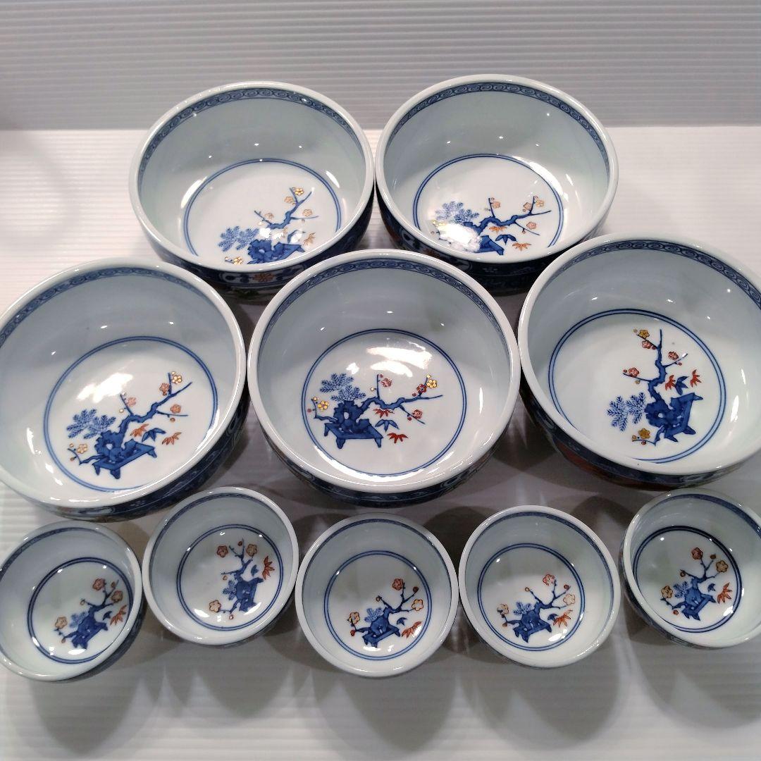 有田焼 古伊万里 金彩 色絵 色錦 染錦 中鉢 小鉢 盛鉢 多用鉢 和食器