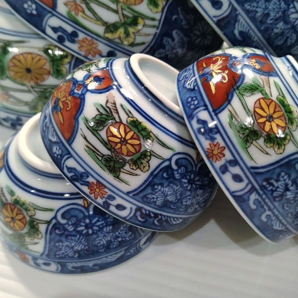 有田焼 古伊万里 金彩 色絵 色錦 染錦 中鉢 小鉢 盛鉢 多用鉢 和食器