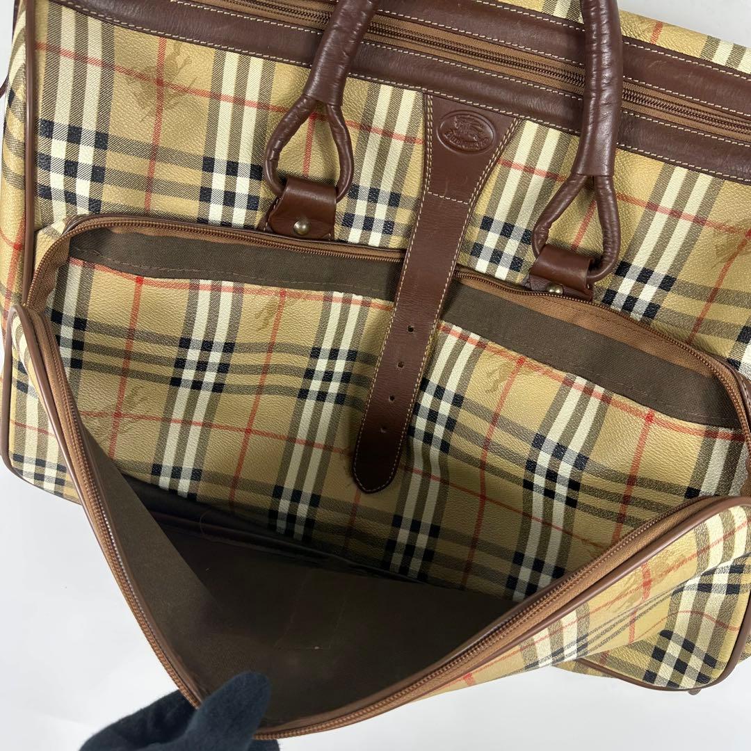 BURBERRYs ボストンバッグ ノバチェック レザー pvc vintage