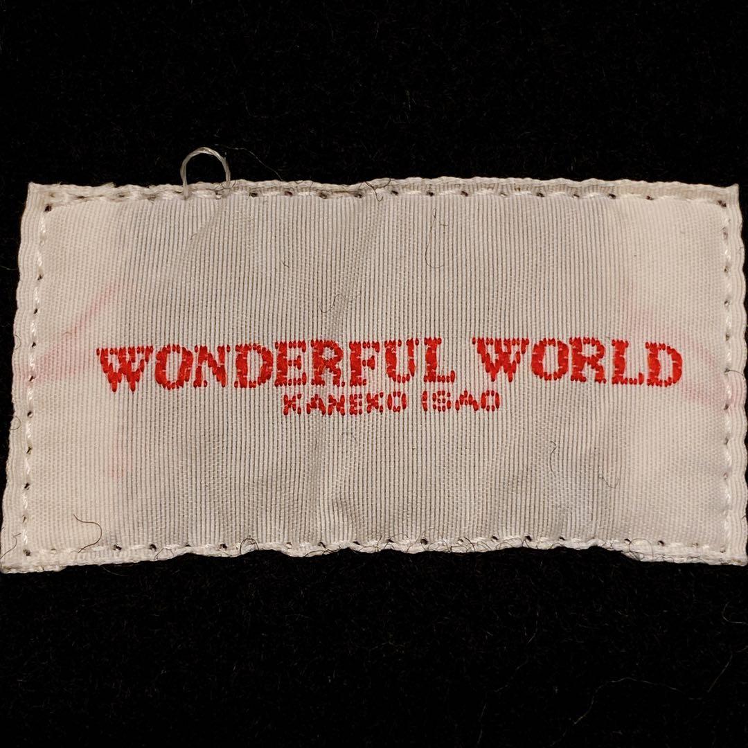 【美品】ワンダフルワールド　カネコイサオ　クマ刺繍ダッフルコート　ネイビー