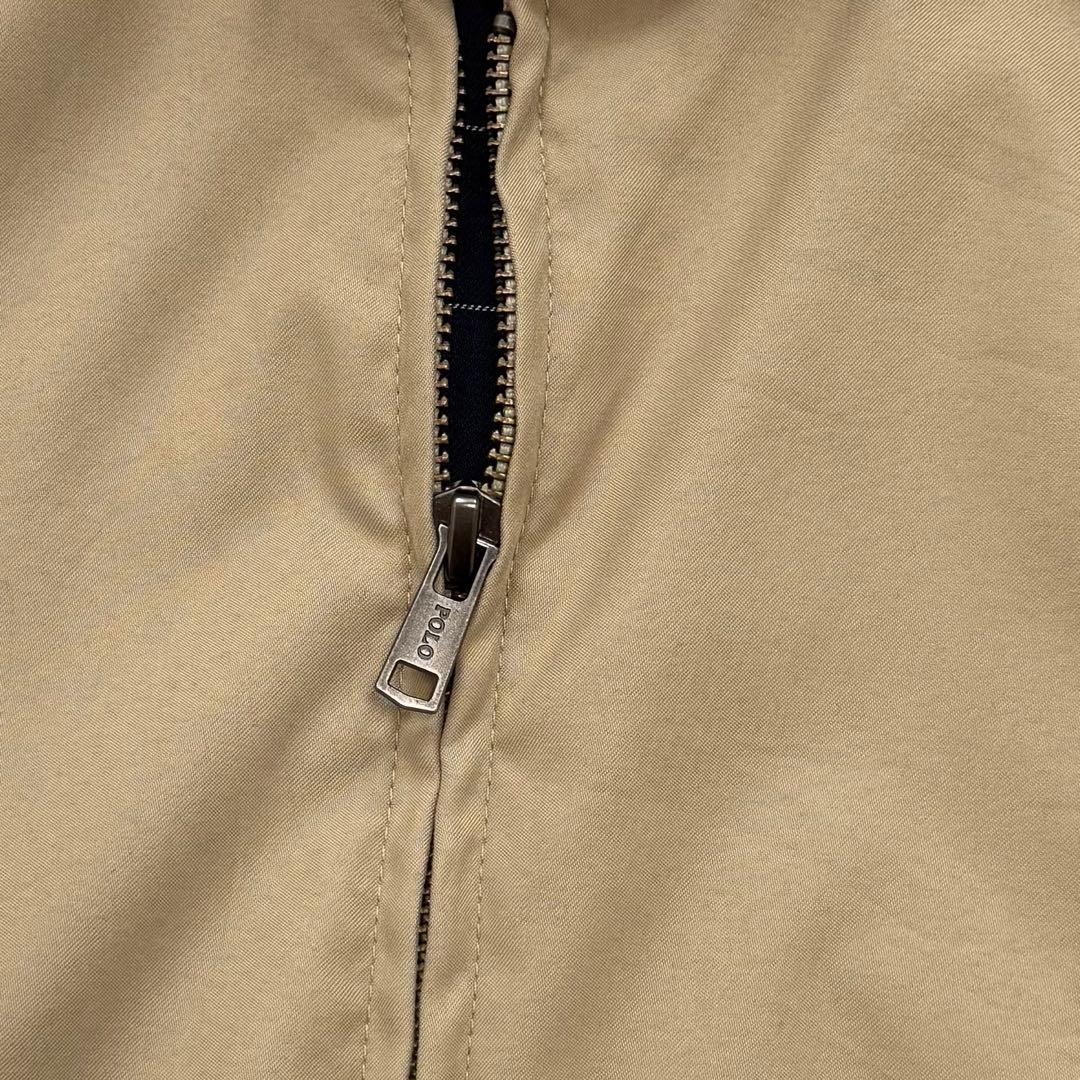 美品✨ポロ ラルフローレン スイングトップ 黒ポニー刺繍 ベージュ L