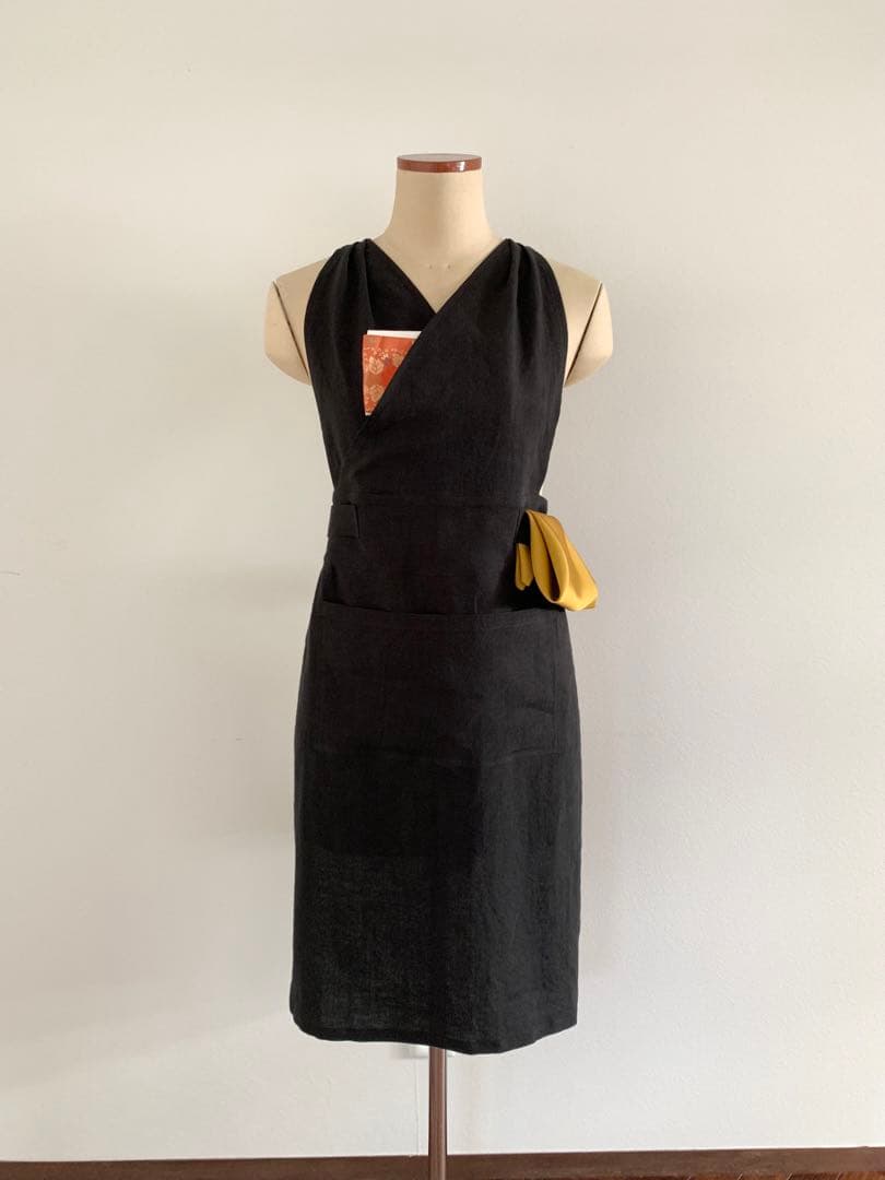 【専用】稽古着エプロン　フレンチリネン　11-15号