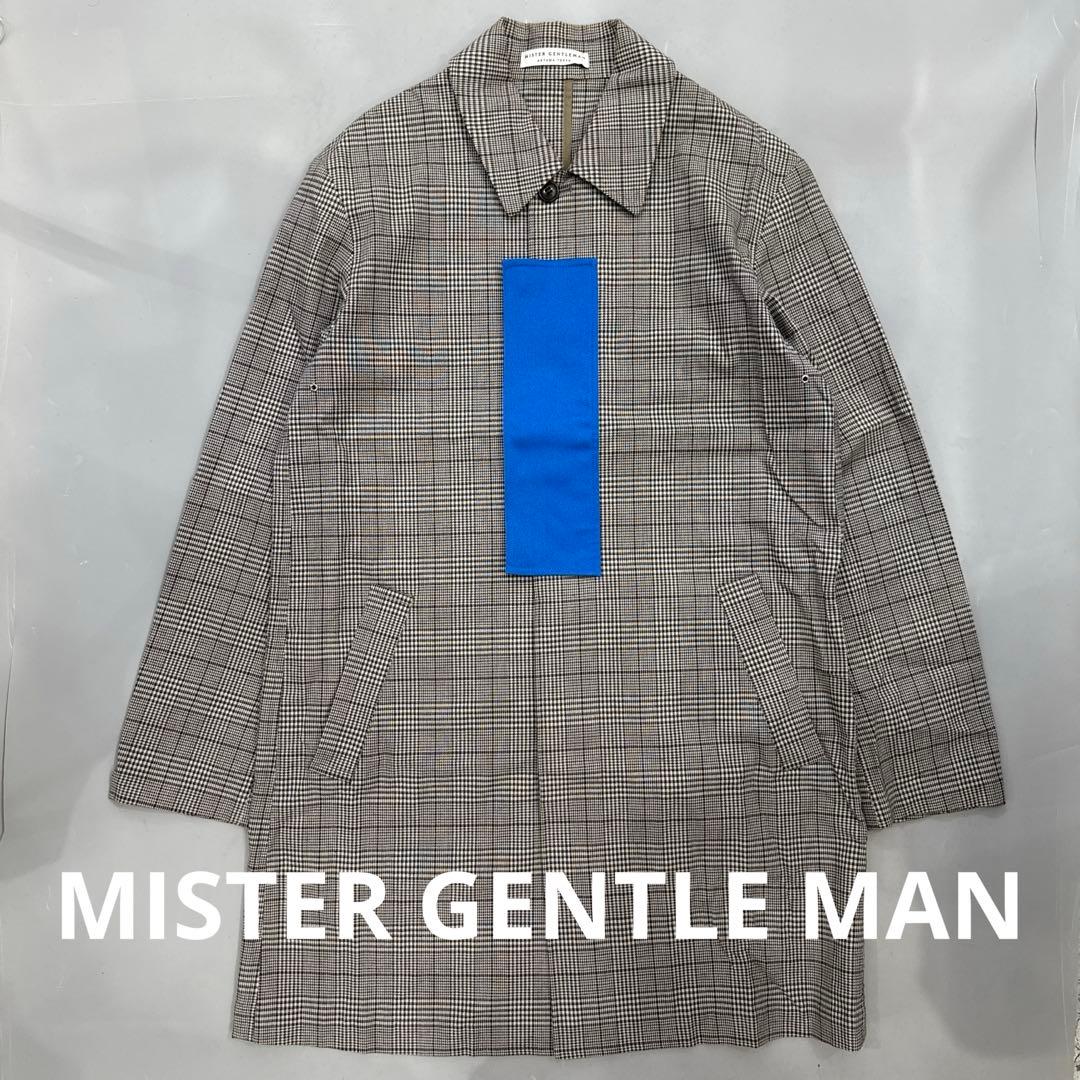 MISTER GENTLEMAN チェック ステンカラーコート