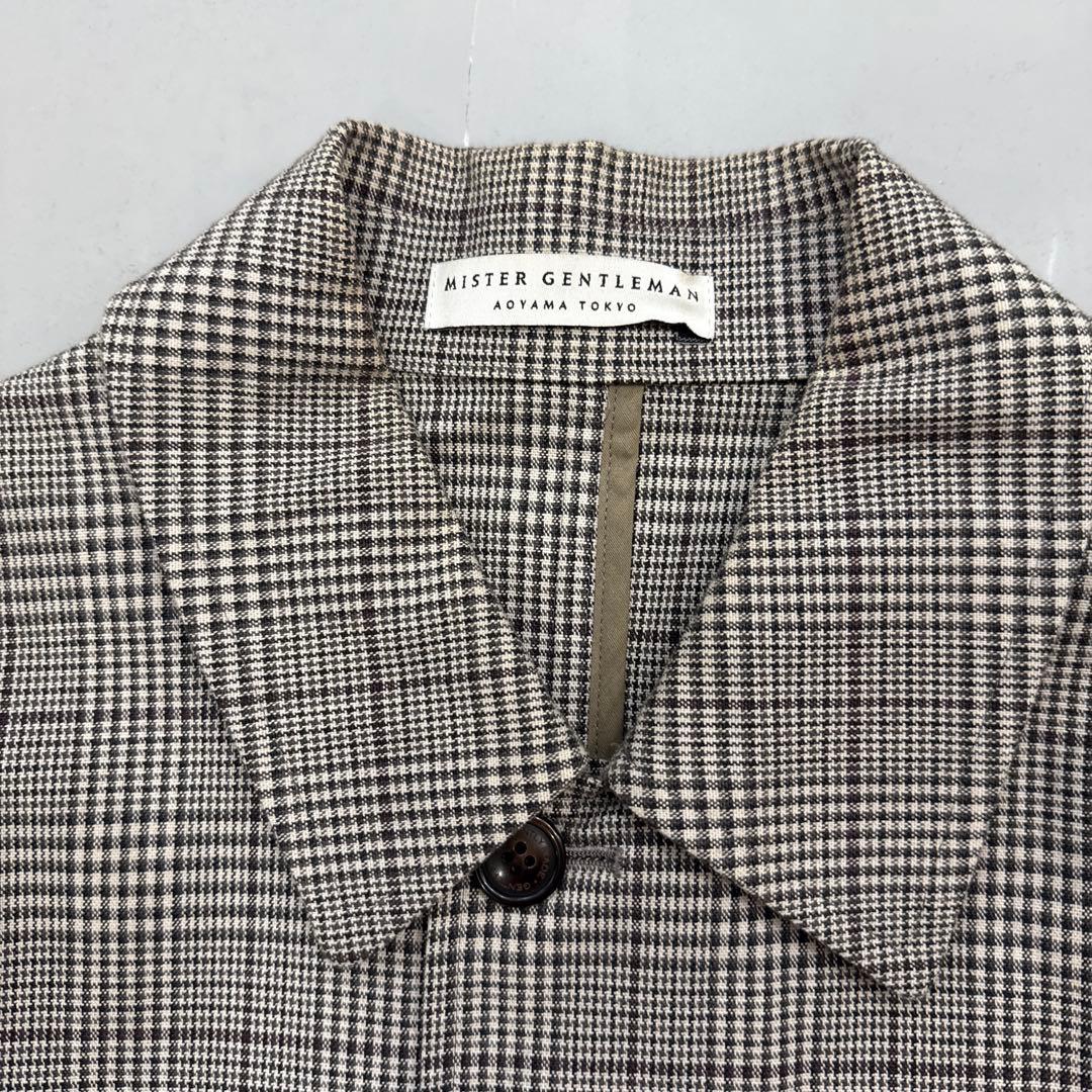 MISTER GENTLEMAN チェック ステンカラーコート