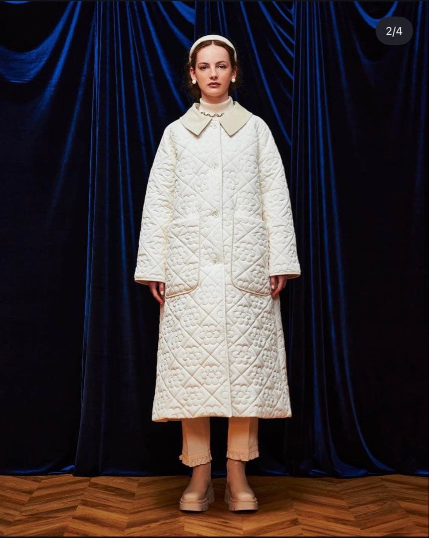 POPPYフラワーキルティング ロング　あさぎーにょ