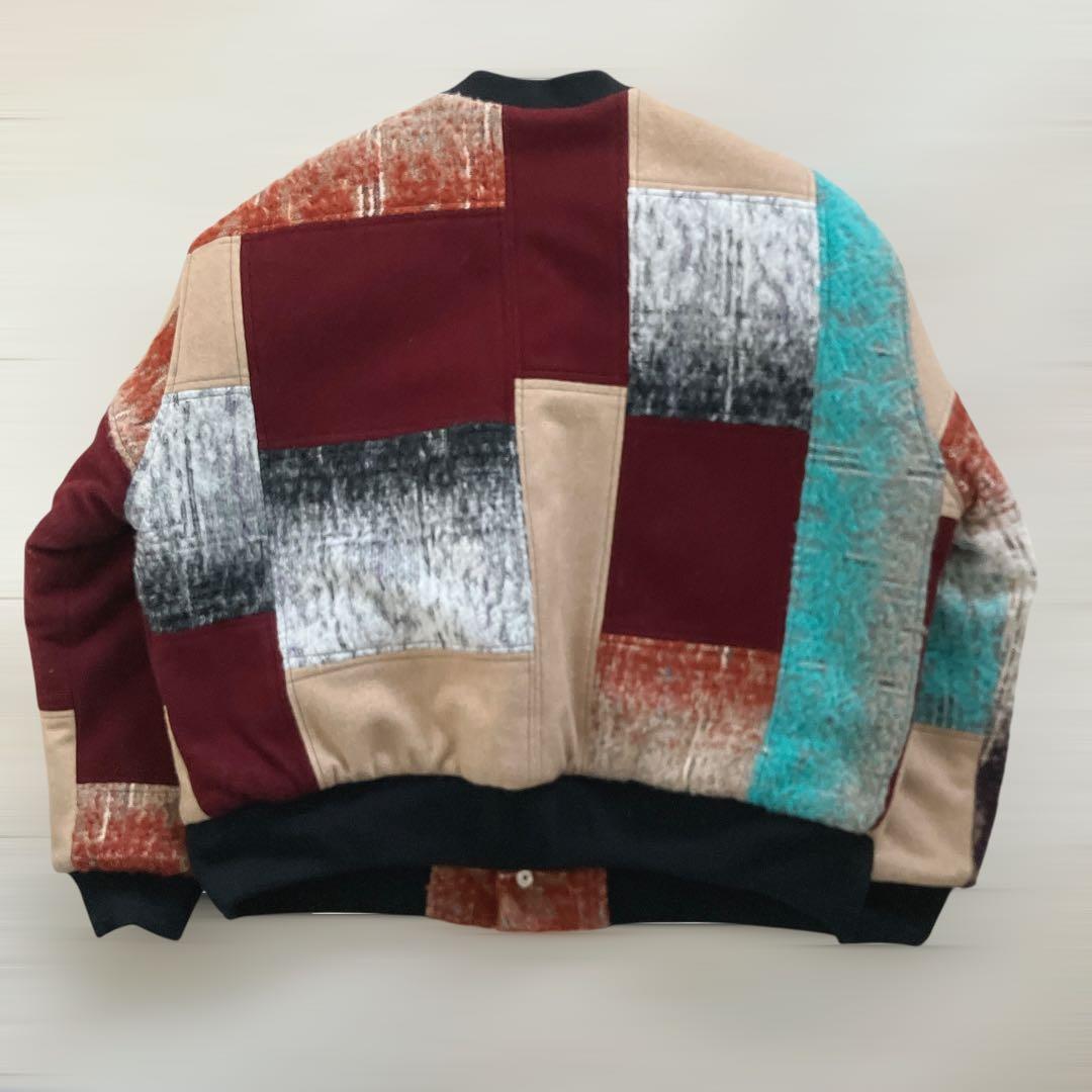 け*ぱ様 api customリメイクスカジャンMA-1 ハンドメイド ウール