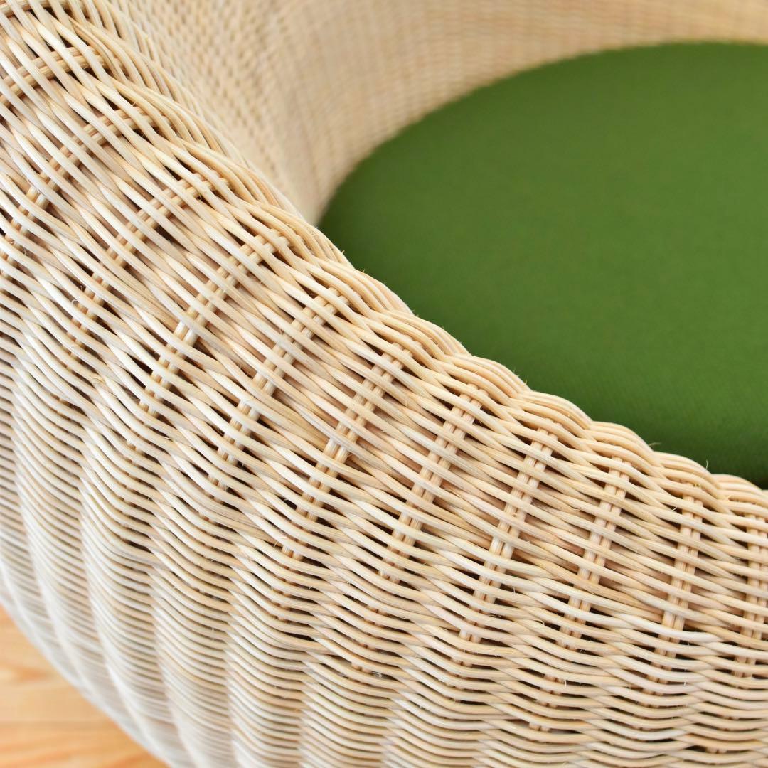 YMK長岡　剣持勇　ラウンジチェア　アームレスチェア　ラタン　籐