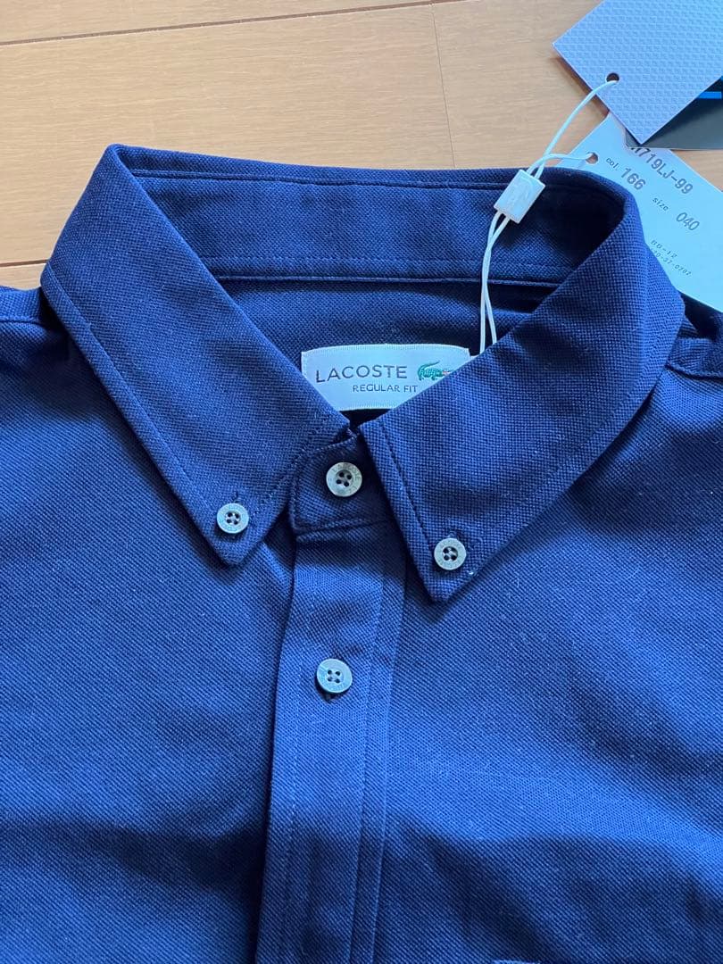 LACOSTE クールマックスブレンド鹿の子地半袖シャツ