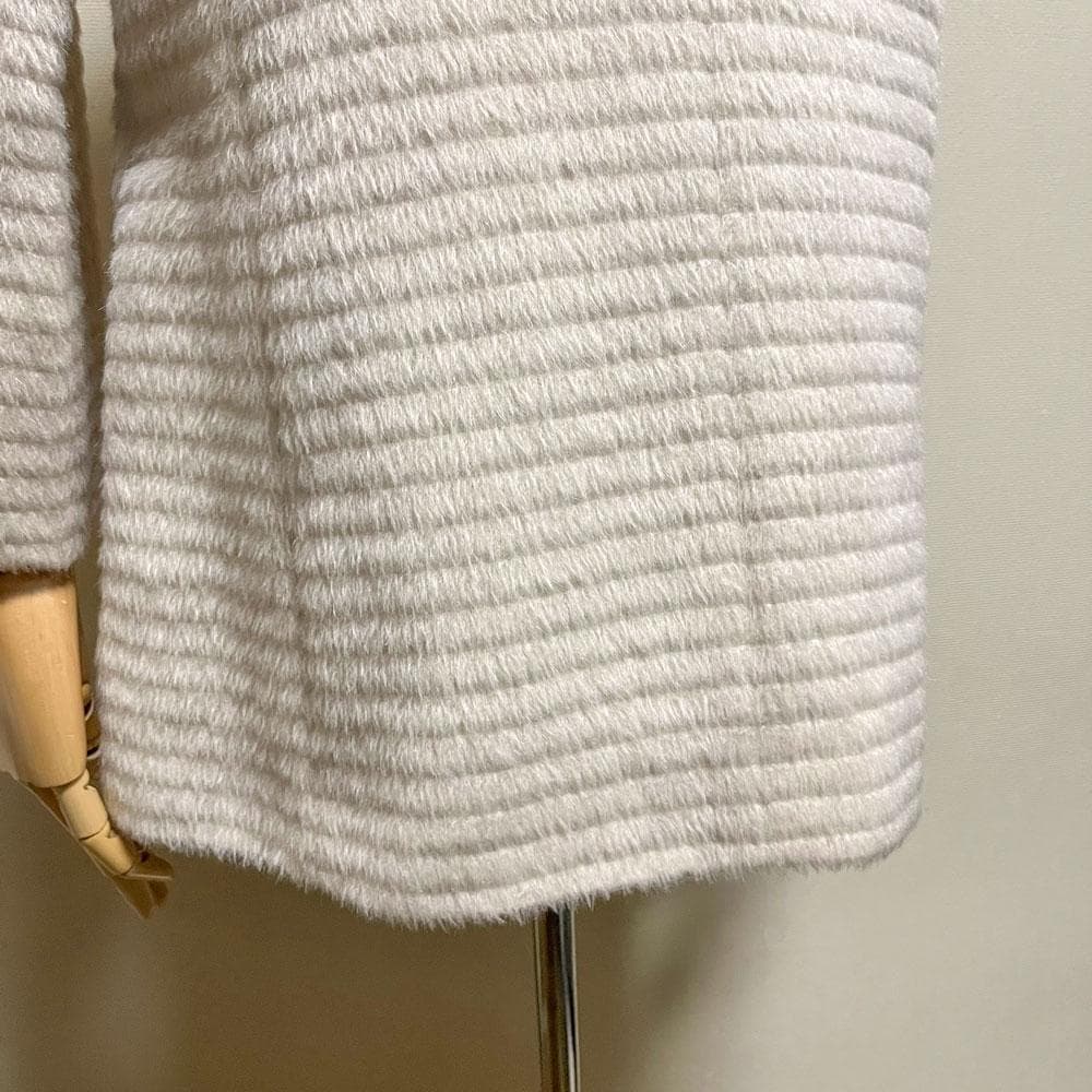 美品 レリアン AGNONA 高級生地 シャギーコート アルパカ ウール 日本製