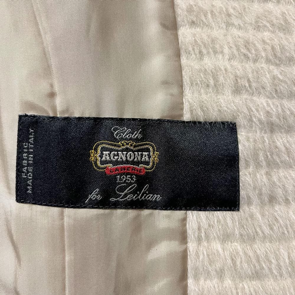 美品 レリアン AGNONA 高級生地 シャギーコート アルパカ ウール 日本製