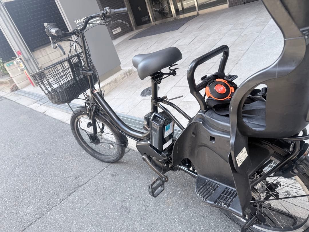 大阪府　ヤマハ　子供乗せ　電動アシスト自転車 チャイルドシート付き ブラック