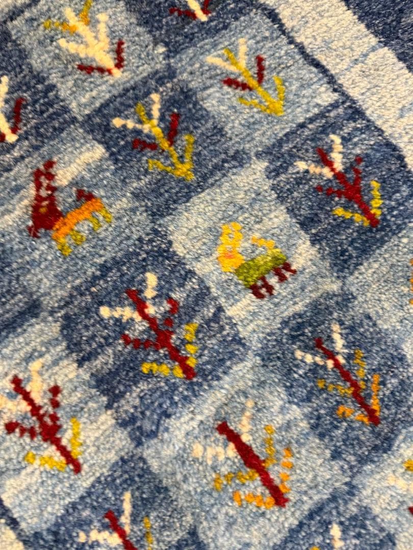 148x56cm ペルシャギャッベ ランナー (ギャベ) ペルシャ絨毯 ギャッベ