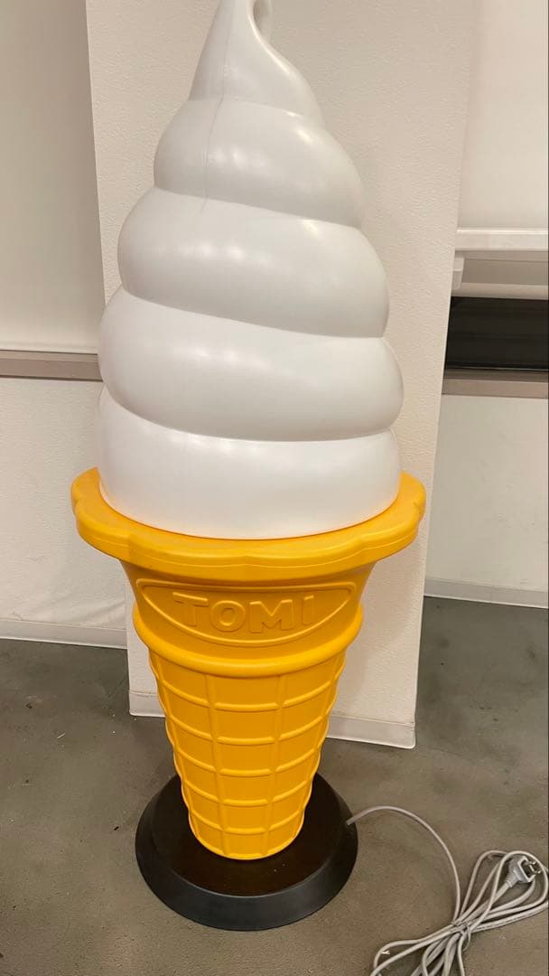 ソフトクリーム看板 スジャータ TOMI 昭和レトロ 業務用 ライト 置物