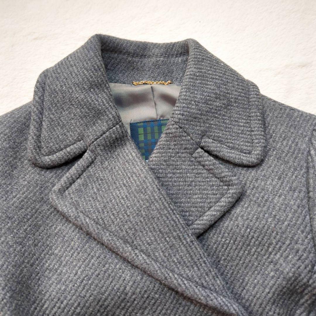 美品 KEITH グレー ダブルブレストコート ウール アンゴラ M