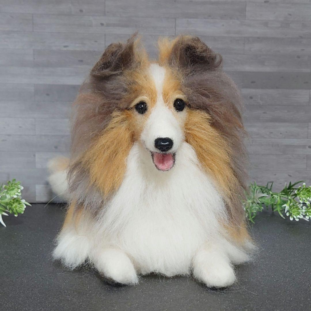 羊毛フェルト犬　シェルティ