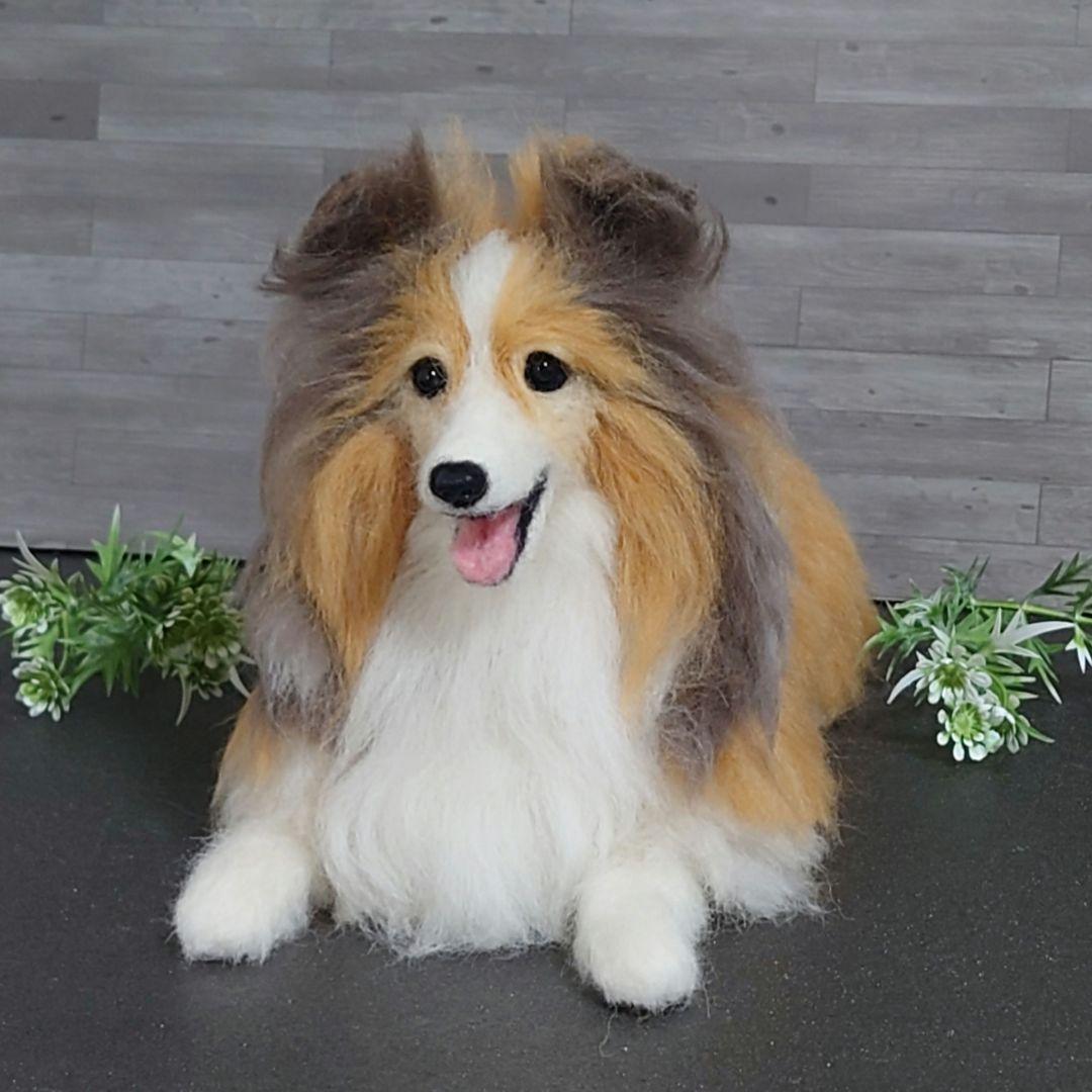 羊毛フェルト犬　シェルティ