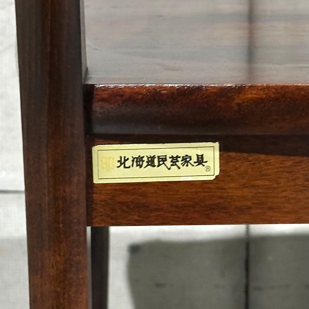 ✦80年代✦北海道民芸家具 板座チェア 無垢材 ダイニングチェア 昭和家具 民芸