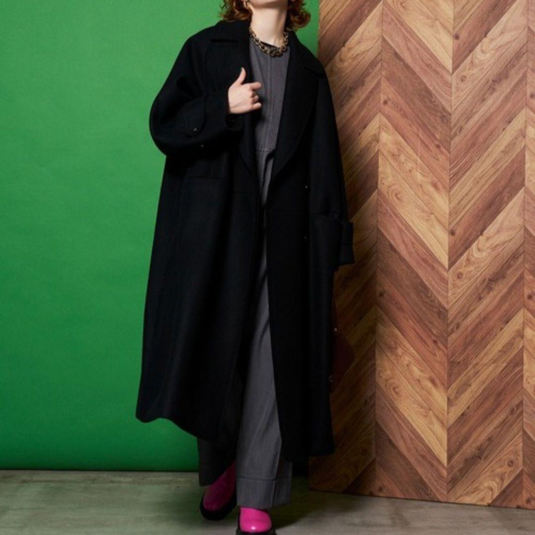 メゾンスペシャル スーパー140 メルトンオーバーコート コート