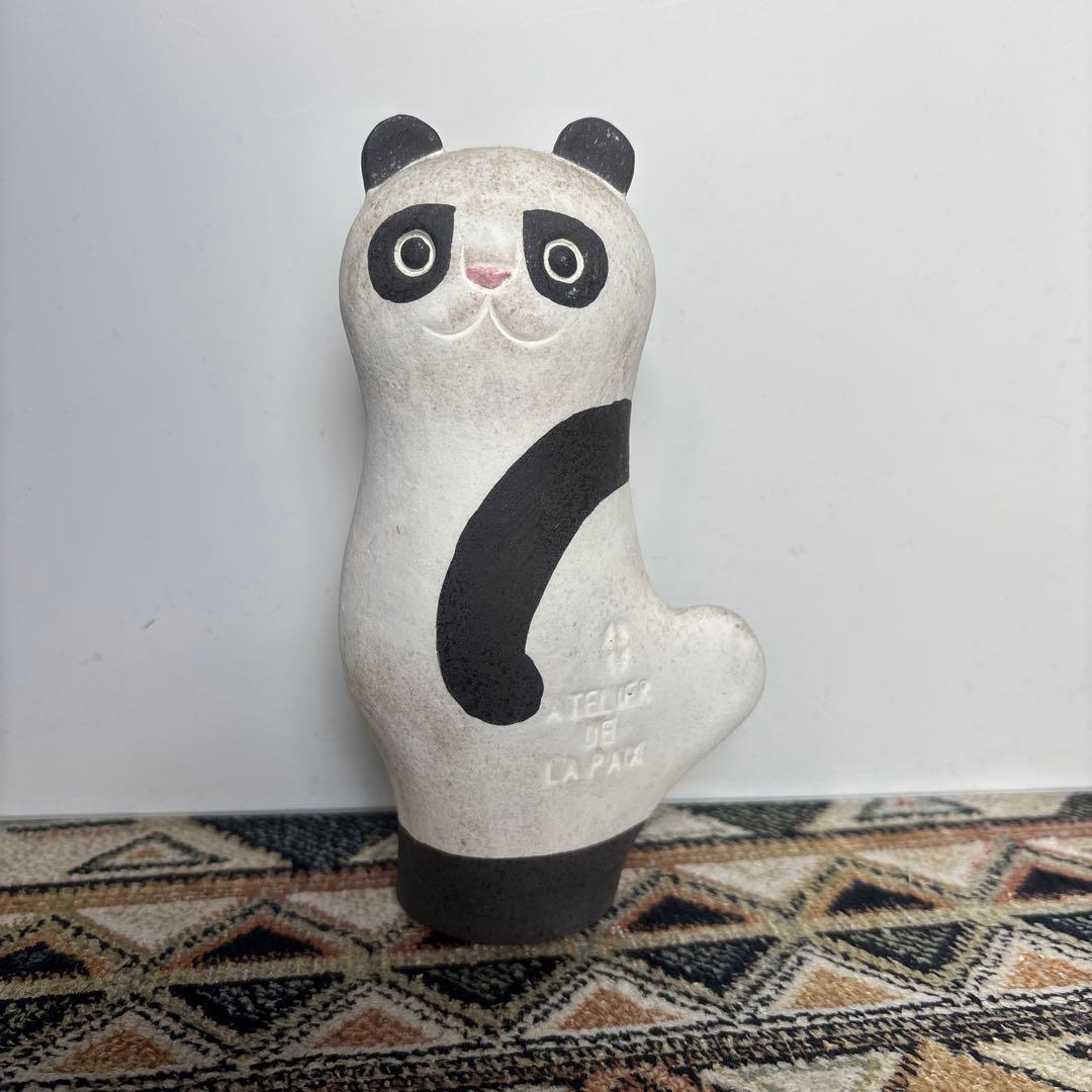 鹿児島睦　パンダの陶器置物