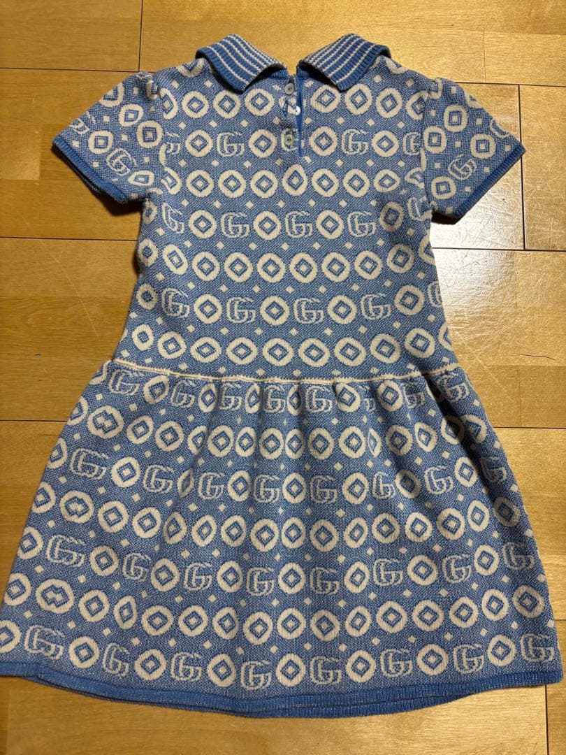GUCCI Gロゴパターン 半袖ワンピース 36