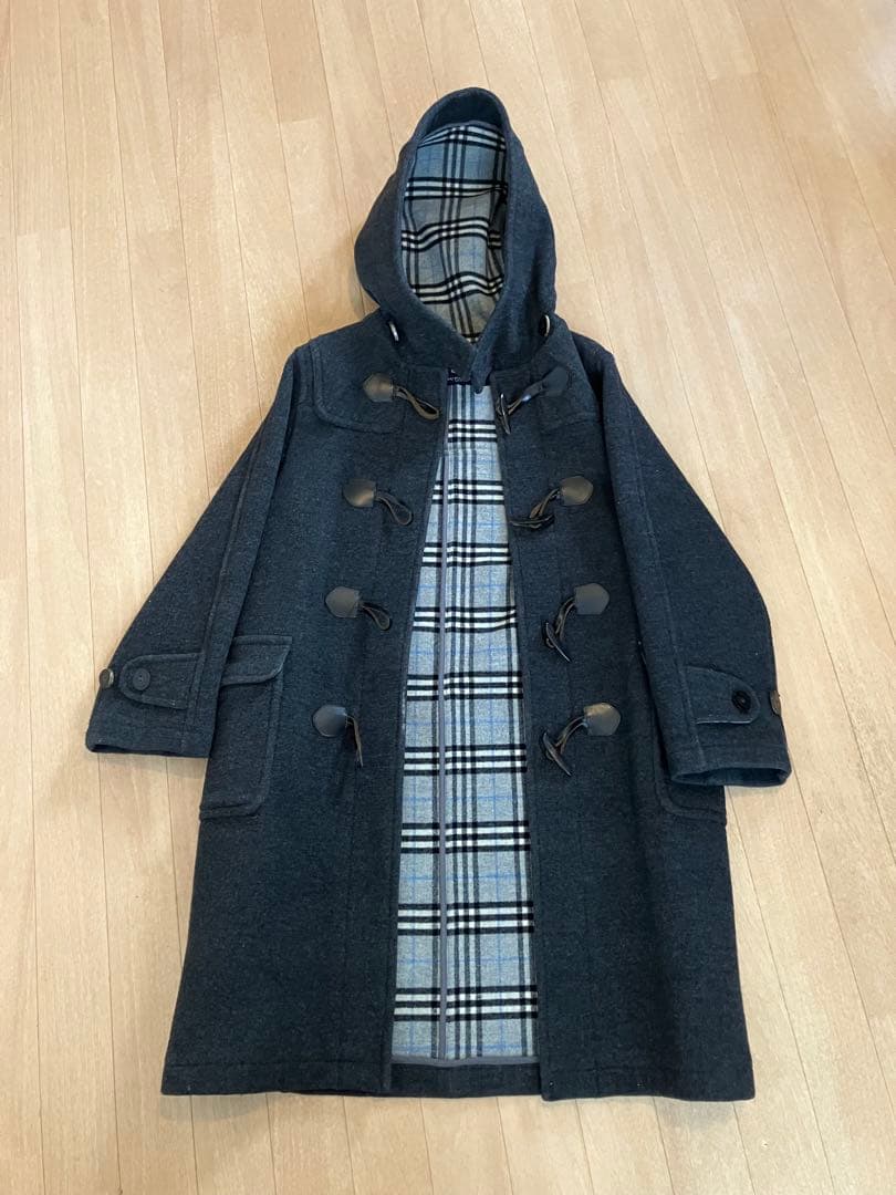 美品　バーバリーロンドン　ダッフルコート　ノバチェック　ウールコート