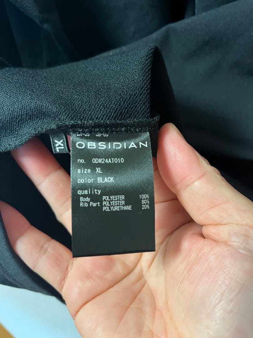 本日まで値下 人気 OBSIDIAN ブラック 長袖カットソー