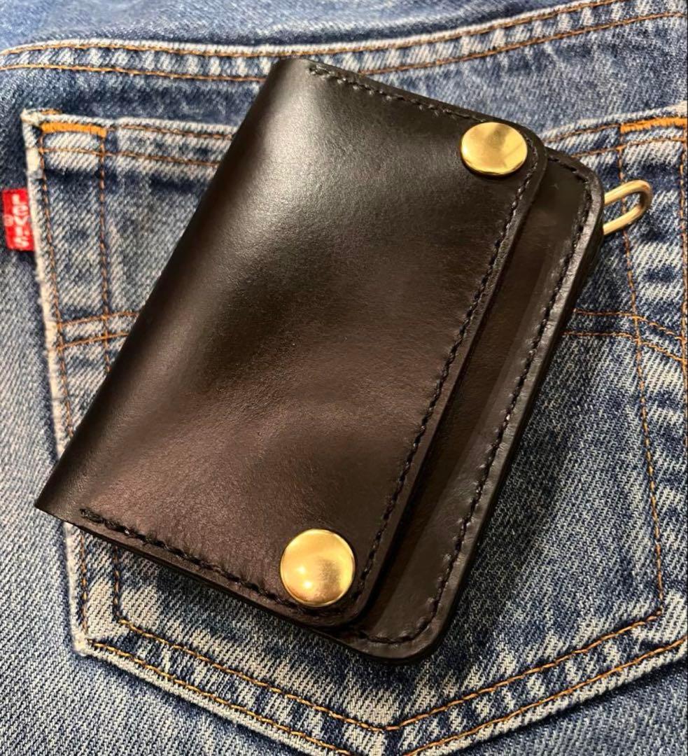 トラッカーウォレット　ショートサイズ　イタリアンレザー　ブルガロ