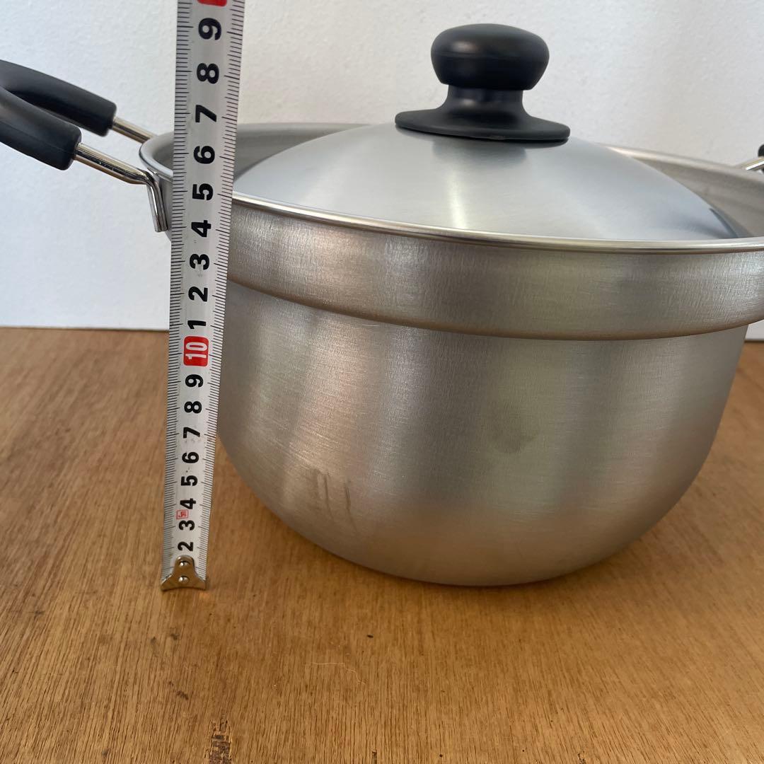 【新品/未使用】dancyu（ダンチュウ）木柄ザル付き 鍋セット 22㎝