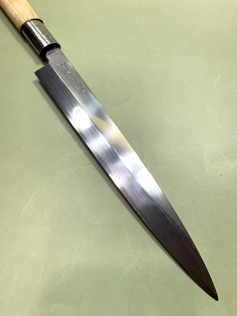 有次　柳刃包丁　刃渡り19.5cm